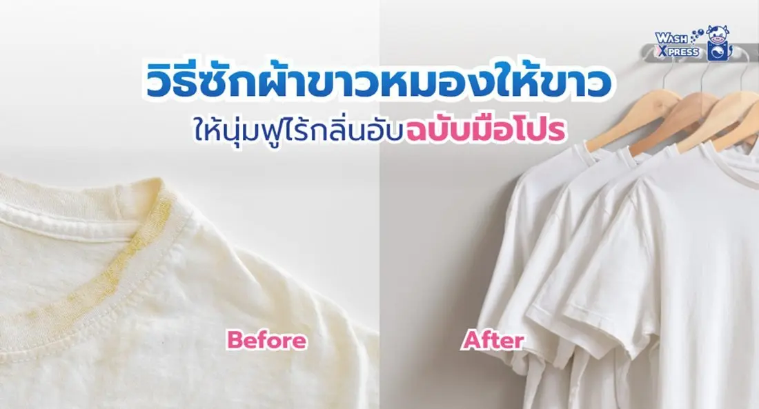แจกสูตรวิธีซักผ้าขาวหมองให้ขาวจั๊วะเหมือนเพิ่งซื้อใหม่
