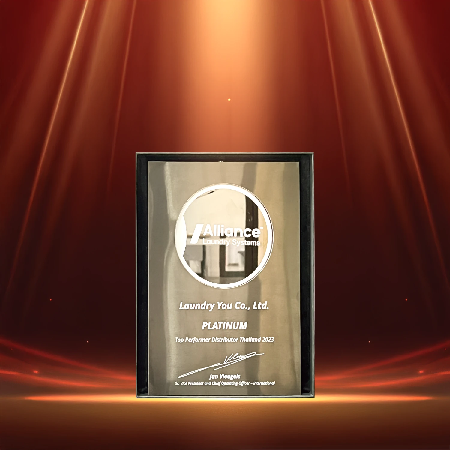 Alliance Laundry Systems Laundry You Co., Ltd. PLATNUM Top Performer Distributor Thailand 2023