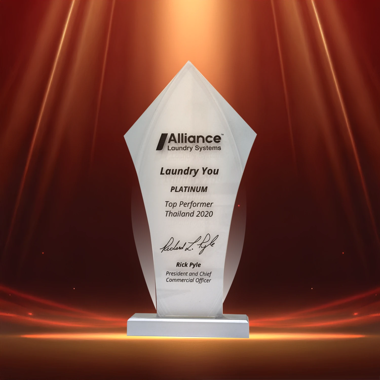 Alliance Laundry Systems Laundry You PLATNUM Top Performer Thailand 2020